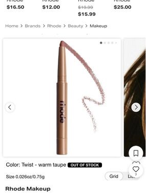 Rhode Makeup Twist Cream Lip Pencil